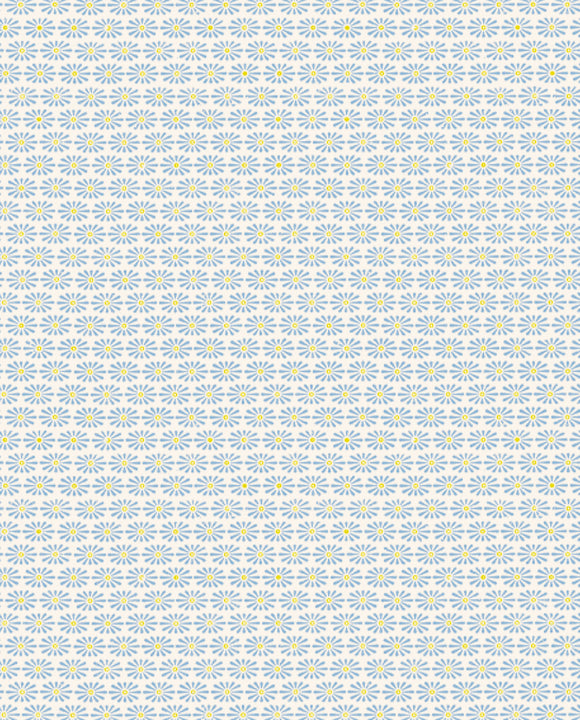 New Flower Pattern Blue Flat Wrap