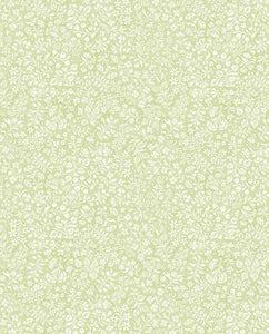 New White Flowers on Green Flat Wrap