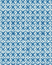 Load image into Gallery viewer, Blue Leaf Stamp Pattern Flat  Wrap