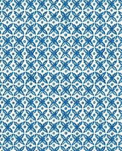 Blue Leaf Stamp Pattern Flat  Wrap