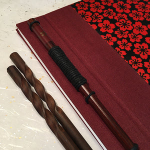 Chopstick Style Journal with Japanese Lacquered Chiyogami Cover