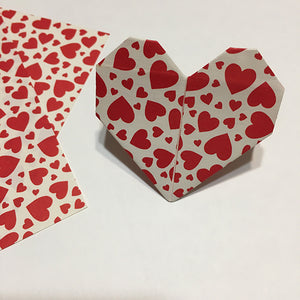 Free Download: Origami Standing Heart  Note and Place Holder Instructions