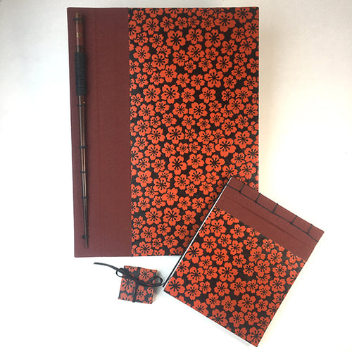 Desk Set Gift Set with Japanese Lacquered Chiyogami Paper