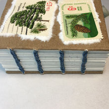 Load image into Gallery viewer, Chunky Coptic Stitch Book with Postage Stamp Cover